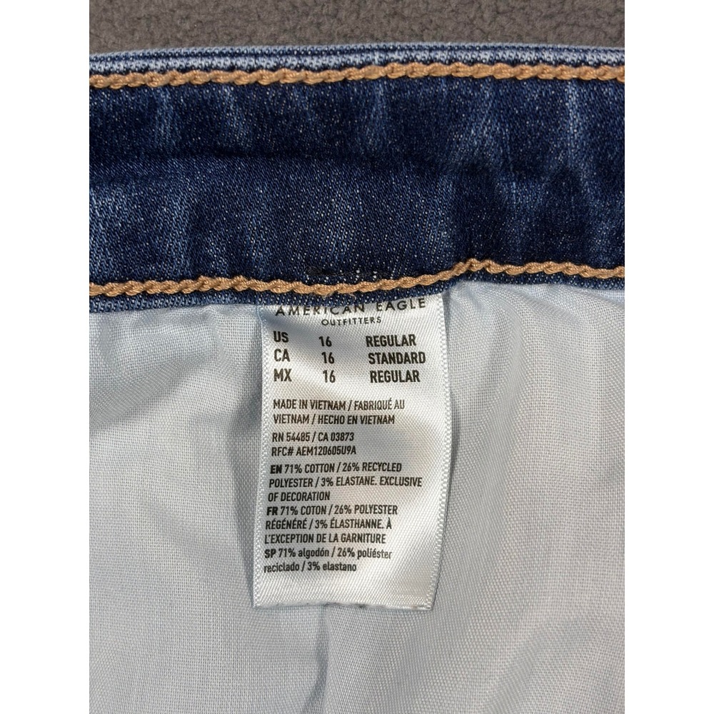 American Eagle Jeans Womens 16 Blue Next Level Stretch Skinny Denim - Picture 7 of 9